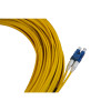 30m LC to LC Duplex OS2 Singlemode Yellow Fibre Optic Patch Cable with 2mm Jacket