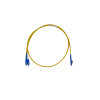 1m LC to SC Duplex OS2 Singlemode Yellow Fibre Optic Patch Cable with 3mm Jacket