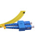 2m LC to SC Duplex OS2 Singlemode Yellow Fibre Optic Patch Cable with 2mm Jacket