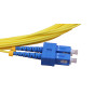 5m LC to SC Duplex OS2 Singlemode Yellow Fibre Optic Patch Cable with 2mm Jacket