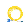 7m LC to SC Duplex OS2 Singlemode Yellow Fibre Optic Patch Cable with 2mm Jacket