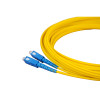 7m LC to SC Duplex OS2 Singlemode Yellow Fibre Optic Patch Cable with 3mm Jacket