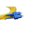 10m LC to SC Duplex OS2 Singlemode Yellow Fibre Optic Patch Cable with 2mm Jacket