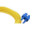 10m LC to SC Duplex OS2 Singlemode Yellow Fibre Optic Patch Cable with 2mm Jacket