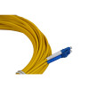 10m LC to SC Duplex OS2 Singlemode Yellow Fibre Optic Patch Cable with 3mm Jacket