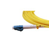 12m LC to SC Duplex OS2 Singlemode Yellow Fibre Optic Patch Cable with 2mm Jacket