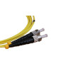 2m LC to ST Duplex OS2 Singlemode Yellow Fibre Optic Patch Cable with 2mm Jacket