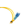 1m SC to SC Duplex OS2 Singlemode Yellow Fibre Optic Patch Cable with 2mm Jacket