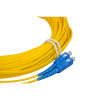 25m SC to SC Duplex OS2 Singlemode Yellow Fibre Optic Patch Cable with 2mm Jacket