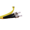 1m ST to ST Duplex OS2 Singlemode Yellow Fibre Optic Patch Cable with 3mm Jacket