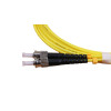 2m ST to ST Duplex OS2 Singlemode Yellow Fibre Optic Patch Cable with 3mm Jacket