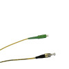 10m FC to SC APC Simplex OS2 Singlemode Yellow Fibre Optic Patch Cable with 2mm Jacket