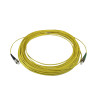 20m FC to ST Simplex OS2 Singlemode Yellow Fibre Optic Patch Cable with 2mm Jacket