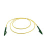 1m LC APC to LC APC Simplex OS2 Singlemode Yellow Fibre Optic Patch Cable with 2mm Jacket