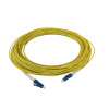 15m LC to LC Simplex OS2 Singlemode Yellow Fibre Optic Patch Cable with 2mm Jacket