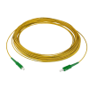 30m SC APC  to SC APC Simplex OS2 Singlemode Yellow Fibre Optic Patch Cable with 2mm Jacket