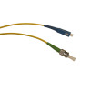 2m SC to ST APC Simplex OS2 Singlemode Yellow Fibre Optic Patch Cable with 3mm Jacket