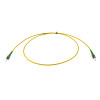 2.5m ST APC to ST APC Simplex OS2 Singlemode Yellow Fibre Optic Patch Cable with 3mm Jacket