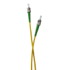 2.5m ST APC to ST APC Simplex OS2 Singlemode Yellow Fibre Optic Patch Cable with 3mm Jacket