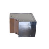 Trench SA4490I-SEC Metal Trunking 100mm x 100mm 90 Degree Internal Cover Bend with Tamperproof Fixing Galvanised