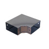 Trench SA4290T-SEC Metal Trunking 100mm x 50mm 90 Degree Flat Top Cover Bend with Tamperproof Fixing Galvanised