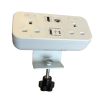 White Icon with 2 x Power and Dual A & C USB (Each)