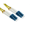 0.5m LC to LC Duplex OS2 Singlemode Yellow Fibre Optic Patch Cable with 2mm Jacket