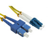 3m LC to SC Duplex OS2 Singlemode Yellow Fibre Optic Patch Cable with 2mm Jacket