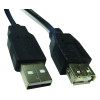 3m USB 2.0 Type A Male to Female Cable Black