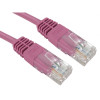 2m Cat5e RJ45 U/UTP Moulded Patch Lead Pink