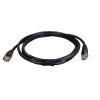 1.5m Cat5e RJ45 U/UTP Moulded Patch Lead Black