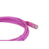 2m Cat5e RJ45 U/UTP Moulded Patch Lead Pink