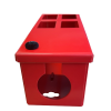 Red 6 way POD box 32mm Entry