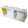 Dual Gang Dry-Lining Box 36mm Deep (White)