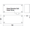 12Vdc monitored surface mount solenoid bolt. Fail safe. Variable relock time. Suitable for horizontal or vertical installation