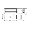Standard lock and door status monitored maglock. 12/24Vdc. 275kg/600lb holding force. Silver anodised aluminium finish