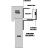 Fully adjustable Z bracket for standard maglock. Enables horizontal adjustment. Silver anodised aluminium finish