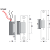 Universal ANSI style electric release/strike. 12/24Vdc. Includes long & short faceplate.