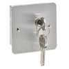 Stainless steel euro profile key switch flush mount. maintained action. Cylinder not included