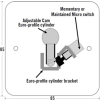 Stainless steel euro profile key switch flush mount. momentary action. Cylinder not included