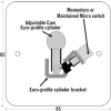 Stainless steel euro profile key switch surface mount. maintained action. Cylinder not included