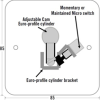 Stainless steel euro profile key switch surface mount. momentary action. Cylinder not included