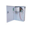 12Vdc 2 amp power supply unit in lockable hinged cabinet. LED indicators. Backup battery facility - battery not included