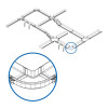 Tripp Lite SRFC10ELBOW Toolless Horizontal 90-Degree Elbow for Fiber Routing System, 240 mm (10 in.)