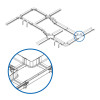 Tripp Lite SRFC10JUNT Toolless Horizontal 90-Degree T-Junction for Fiber Routing System, 240 mm (10 in.)