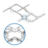 Tripp Lite SRFC10JUNT4 Toolless Horizontal 4-Way Junction for Fiber Routing System, 240 mm (10 in.)