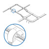 Tripp Lite SRFC4WTRFL36 Toolless Movable Waterfall Adapter Kit with 36 in. Pipe for Fiber Routing System, 130 mm