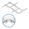 Tripp Lite SRFC5ELBOW Toolless Horizontal 90-Degree Elbow for Fiber Routing System, 120 mm (5 in.)