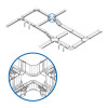 Tripp Lite SRFC5JUNT4 Toolless Horizontal 4-Way Junction for Fiber Routing System, 120 mm (5 in.)