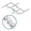 Tripp Lite SRFC5RAMP Toolless 45-Degree Up/Down Ramp Kit for Fiber Routing System, 120 mm (5 in.)